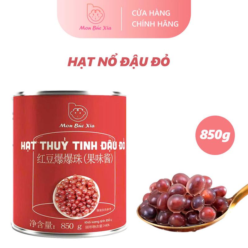 Hạt Nổ Đậu Đỏ Đóng Lon 850G - Ăn là Ghiền Nhiều Thạch ít nước Topping Trà Sữa
