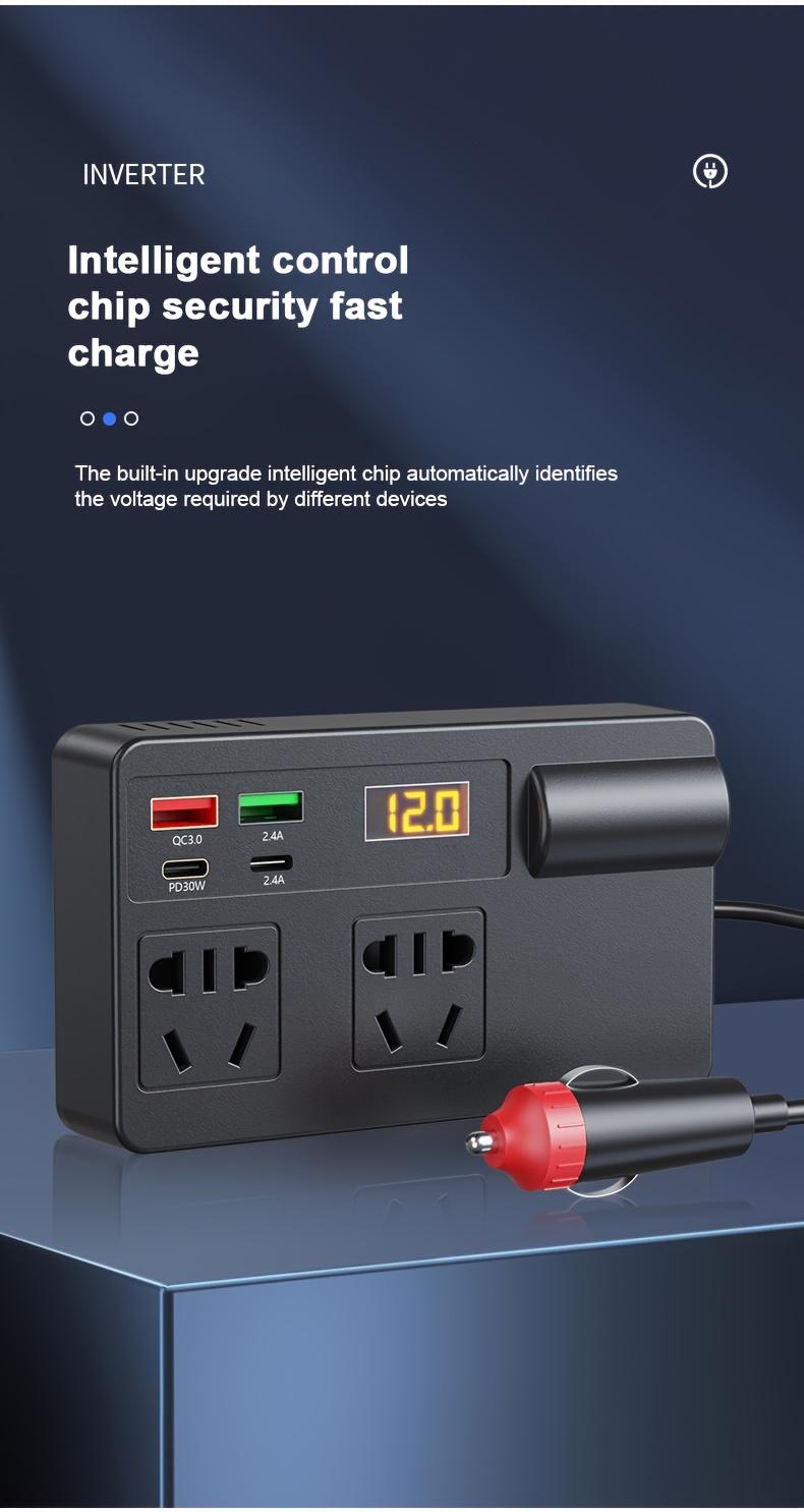 Product Introduction of New car inverter 12v 24v to 220V fast charger USB + PD car power socket converter multifunctional electronic 4