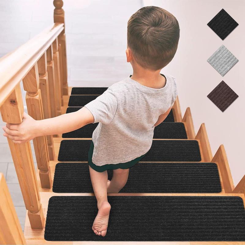 Product Introduction of Stair Treads for Wooden Step Indoor, 15pcs/set Non Slip Stair Rugs, Staircase Step Treads Step Mat, Step Carpet for Stair Traction Stair Protector 0