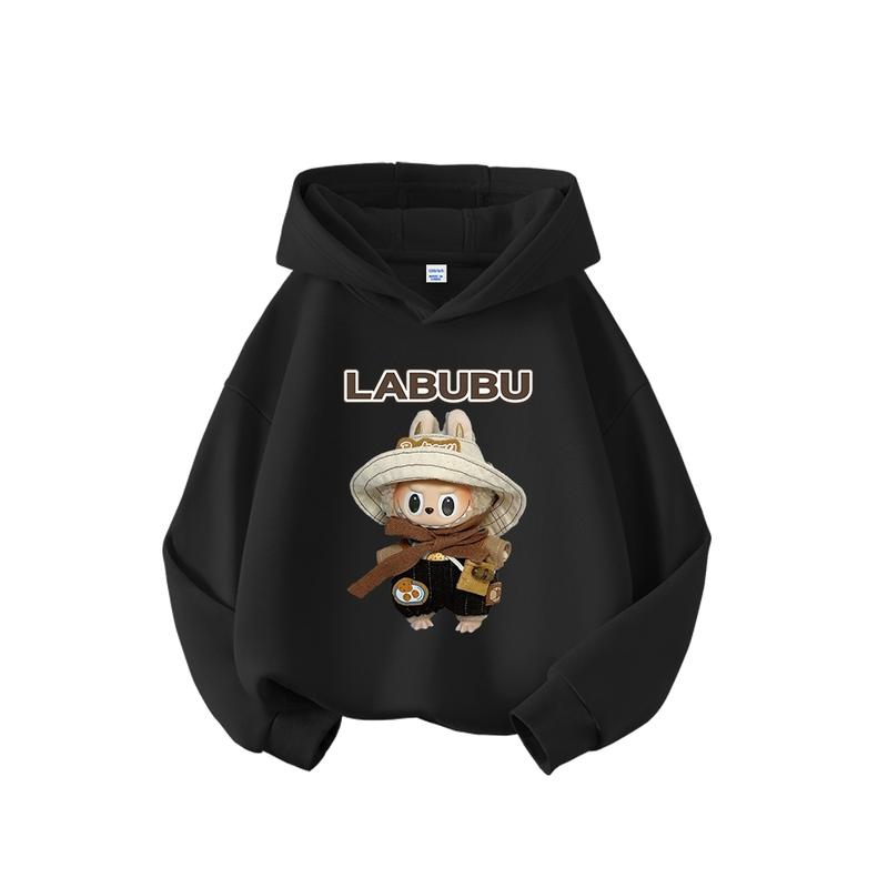 Áo nỉ hoodie có mũ bé gái 18-45kg, áo bé gái 4-15 tuổi mẫu labubu phong cách cá tính , vải mềm mát ,hàng may kĨ 5