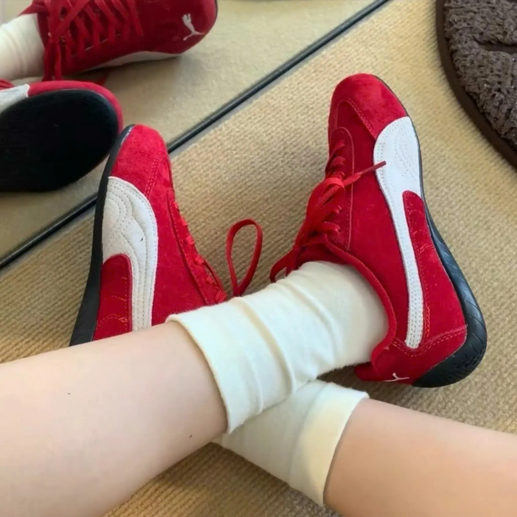 [Full Box] Giày Sneaker Pú Maa 2 Màu Đen Đỏ Thể Thao Nam Nữ đủ Size 36-43 Sport Shoes Đế Bằng