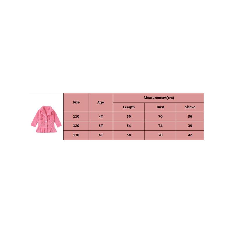 Product Introduction of Girls Plush Jacket, Long Sleeve Turn-down Collar Button Closure Winter Jacket Casual Coat 0