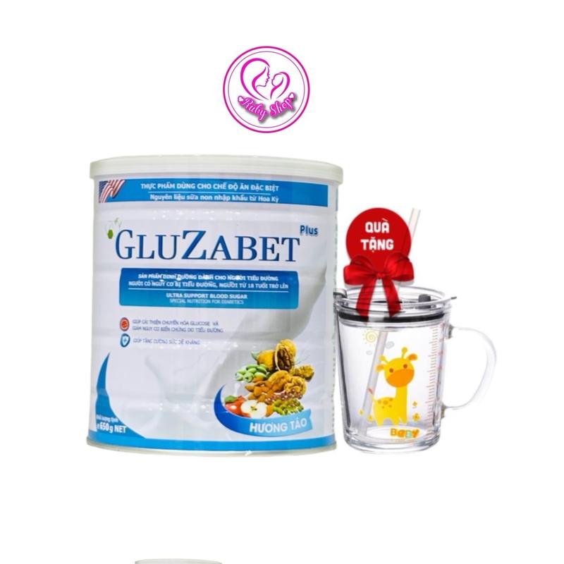 Sữa non hỗ trợ tiểu đường Gluzabet vị táo bản tiếng việt lon 650g