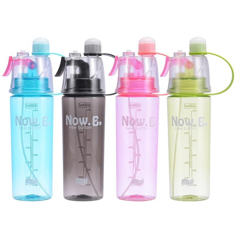 Botol Minum Spray - Botol Minum New B Sport Spray Water Bottle 600 ML Botol Semprot - zansen 6
