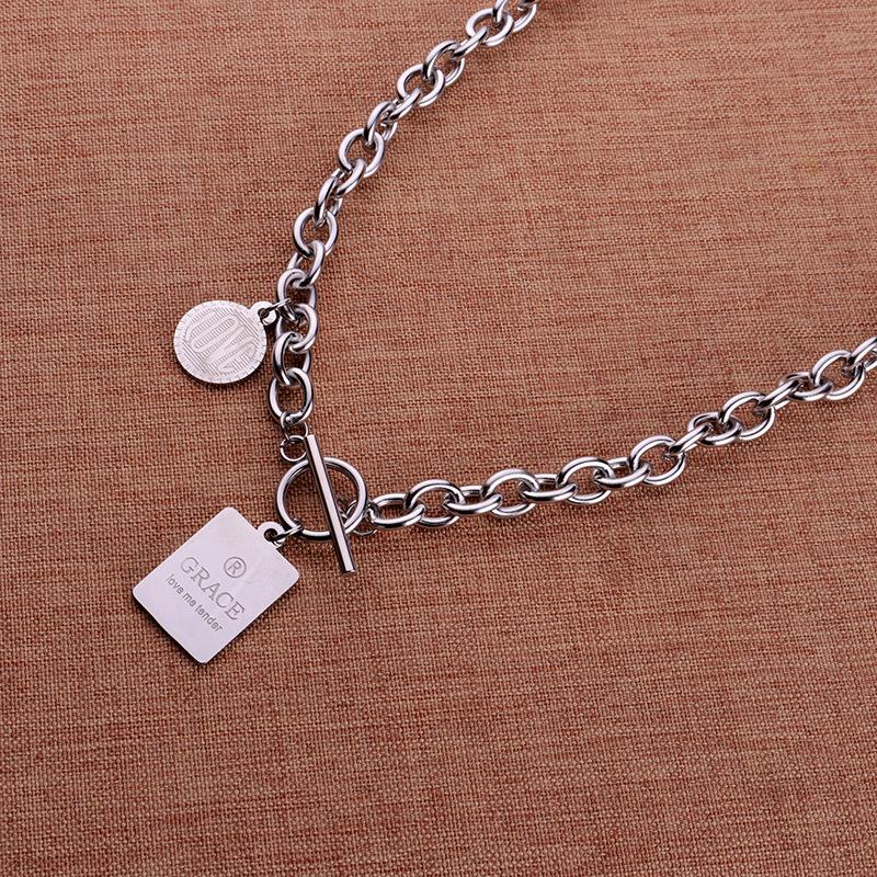 Product Introduction of Titanium Steel No Fading Coin Necklace Female Summer New Trendy Ins Hip Hop Cold Style 4