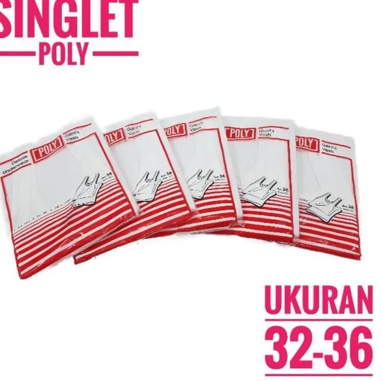 Grosir Singlet Poly Dewasa (6/12 PCS)