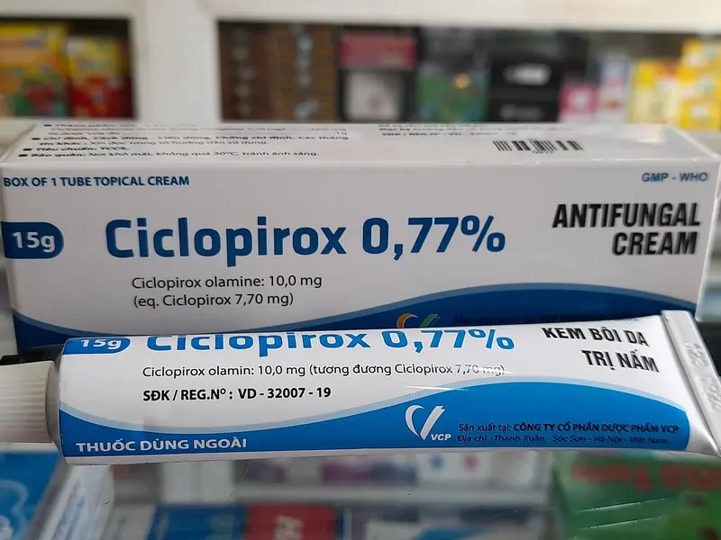 Kem bôi da ciclopirox Tuýp 15g - sử dụng bôi ngoài da 0