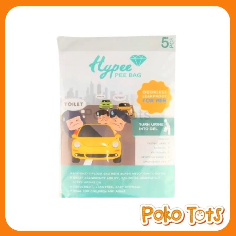 Hypee Pee Bag Seat Cover, Men, Girl, Bidet, Bib & Stand up Pee Disposable All Varian Hypee 4