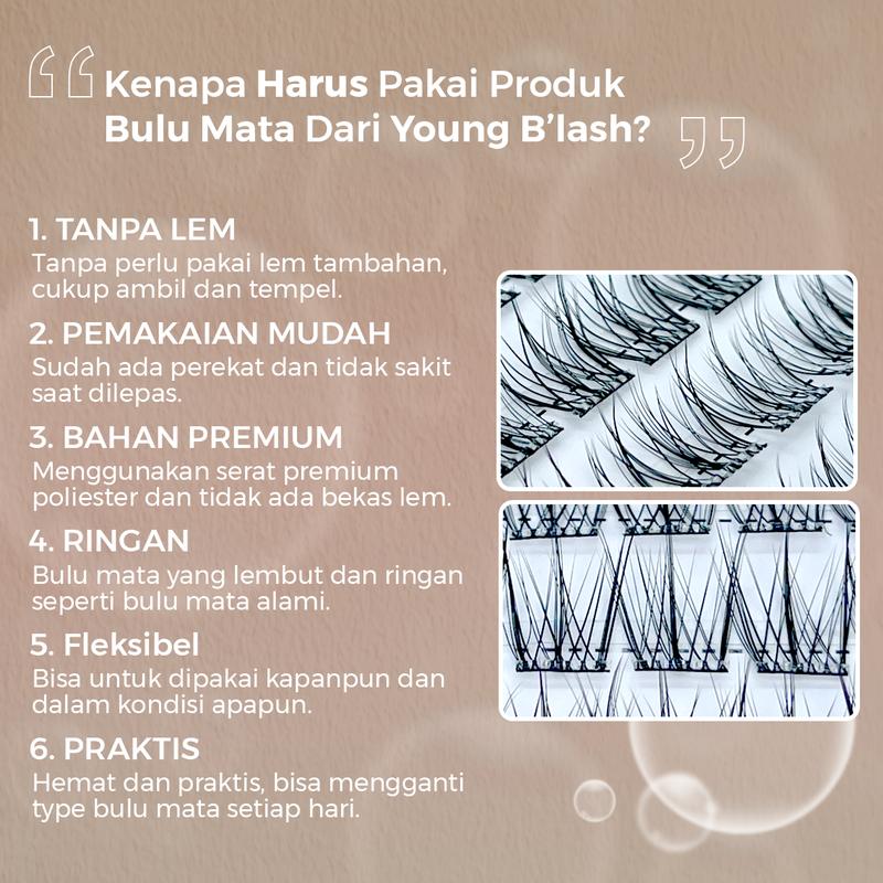 Product Introduction of LANGSUNG TEMPEL | YB07 Birdy youngblash Eyelash Extension TANPA LEM  Bulu Mata Palsu PINSET Bulumata Box | Eye Makeup 8