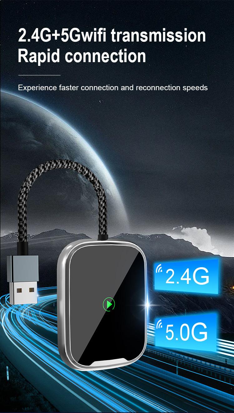 Product Introduction of Wired to Wireless CarPlay Box Wired Auto to Wireless Auto Android Two-in-One Car CarPlay 2