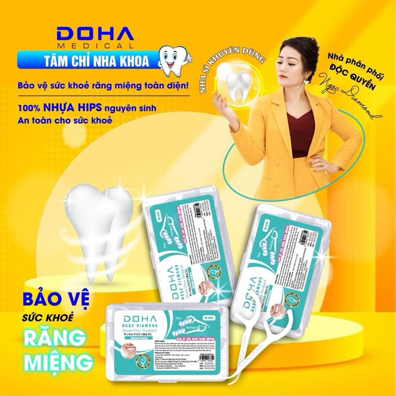 10 HỘP 600 CHIẾC TĂM CHỈ NHA KHOA (MADE IN VIỆT NAM)