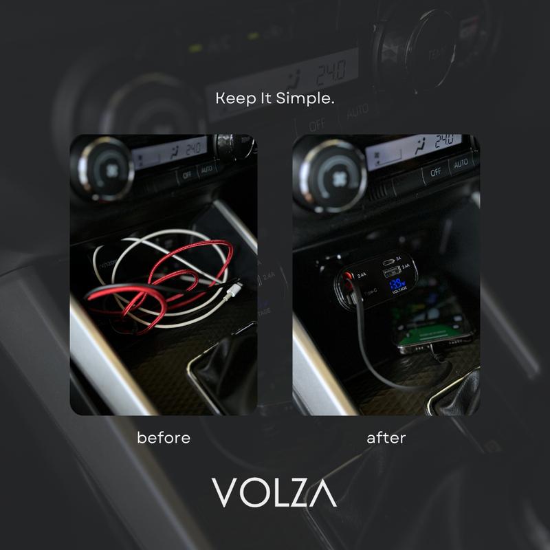 Product Introduction of Volza Retractable Charger (4in1) Kabel Fast Charging Cable Adaptor Aluminium Panjang iphone 22