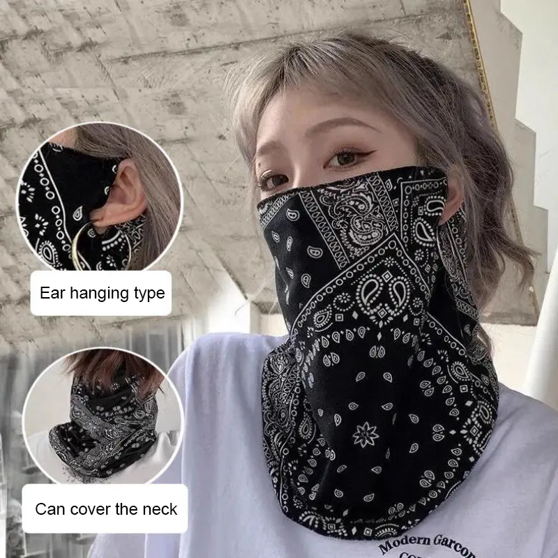 1 Pcs Fashion Sunscreen Face Mask For Men Women Summer Face Neck Ear Scarf Outdoor Sports Cycling Face Mask