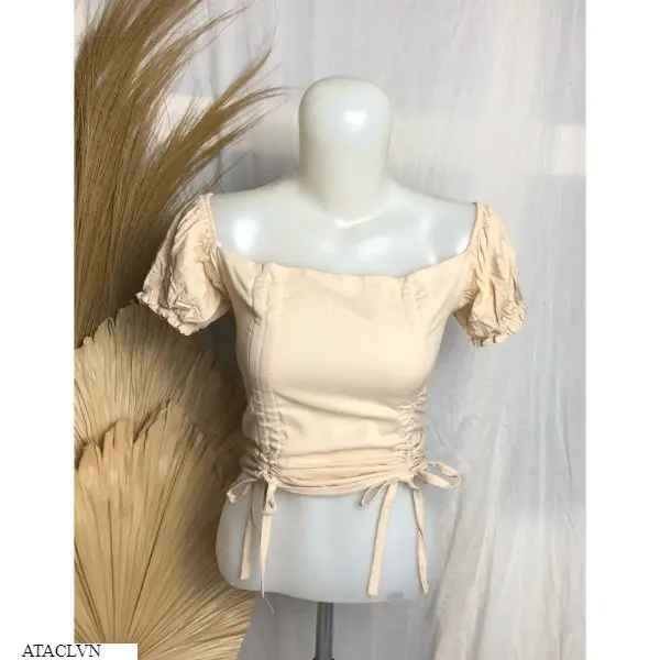 Atasan Double serut pendek Baju Top Wanita Motif 1