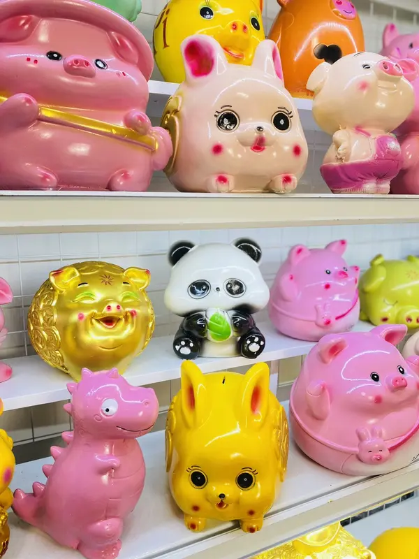 Gấu Trúc Cute, Heo Đất, Lợn Đất, Ống Tiết Kiệm, Đựng Tiền, Ống Heo Đồng 2