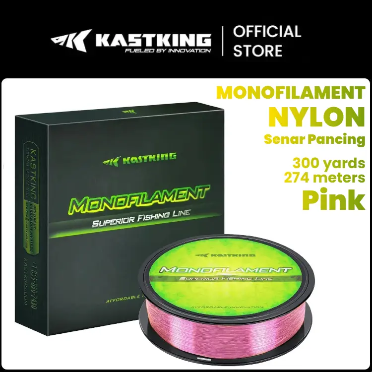 [OFFICAL] KASTKING 274 Meter Nylon Pink Senar Pancing Monofilament Superior Nylon, 300 yards Fishing Line - Paralleled Roll Track - Strong and Abrasion Resistant Mono Line - Material Fishing Line - 2015 ICAST Award-Winning Manufacturer
