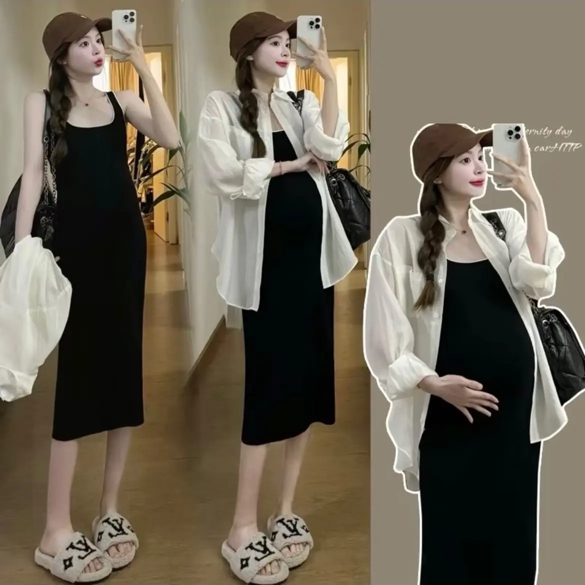 Đầm bâu body 2 dây bản to vuông thời trang sành điệu tăm co giãn