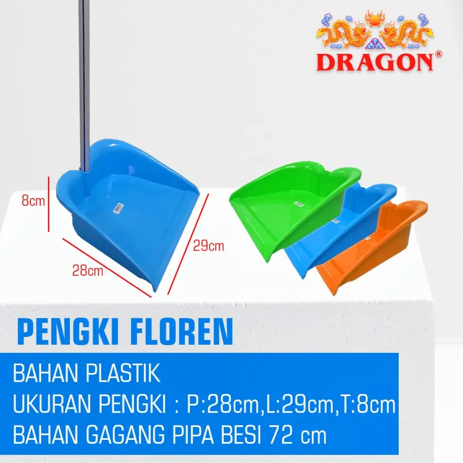 Pengki Sampah Plastik Serokan Cidukan Sampah Dragon Warna