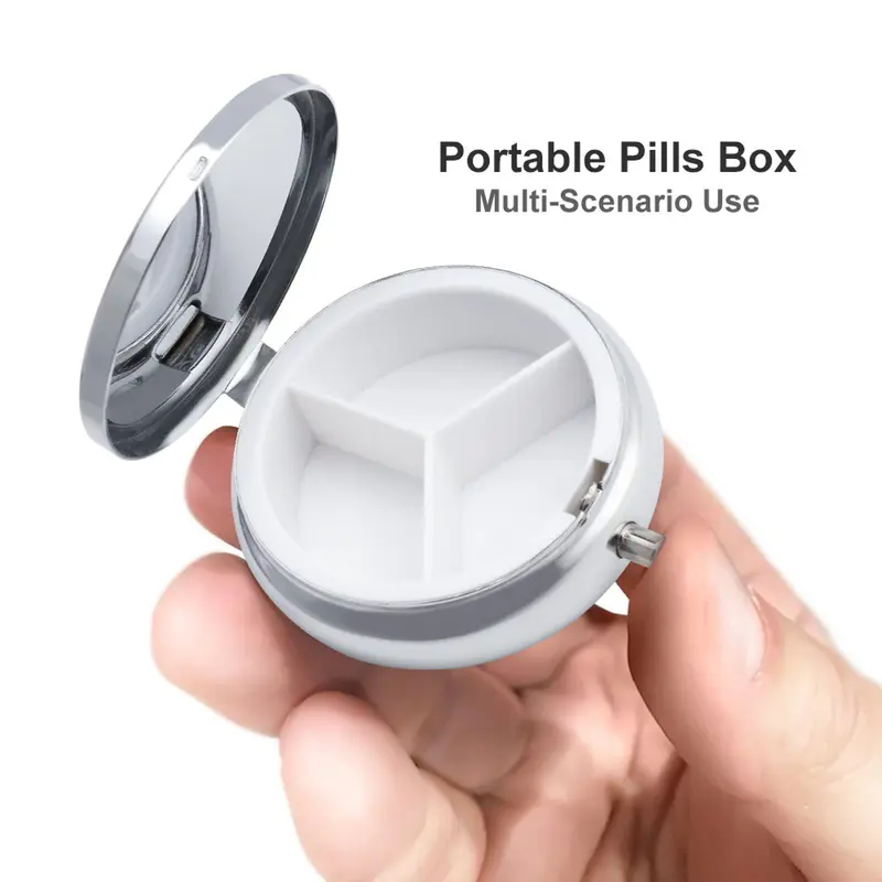 Mini Pill Box, 1 Count 3 Grids Cute Sloth Pattern Portable Pocket Purse Medicine Pill Vitamin Organize for Home Travel Office 5