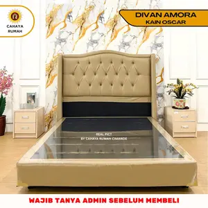 Cahaya Rumah Cimande - Dipan Sandaran Amora / Rak Kasur Tempat Tidur / Ranjang Kasur / Divan Minimalis