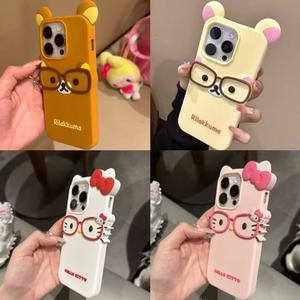Japanese and Korean Kitty Compatible Apple 16 Pro Max Phone Case for Women iPhone 15/14/13/12 New 11 Silicone