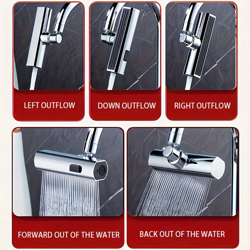 [Water-Saving] Three-Mode Faucet Aerator Adapter - Multifunctional Water-Saving Nozzle for Kitchen and Bathroom Sink Taps 3