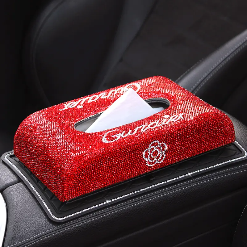 Kotak Tisu Mobil Full Bling Permata Bunga Gunaier Car 4