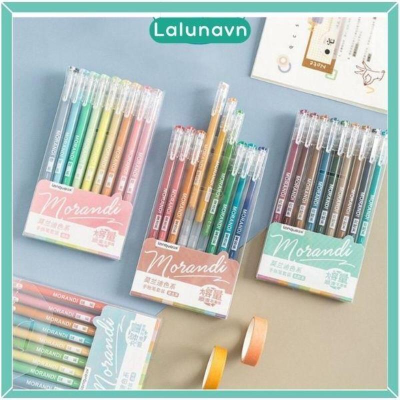 Set 9 bút mực Morandi màu sắc khác nhau cho học sinh cute- B2