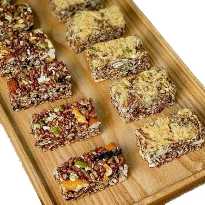 Túi 500g Bánh Thanh Gạo Lức Mix Hạt Thơm Ngon Snack Ăn Vặt Food 0