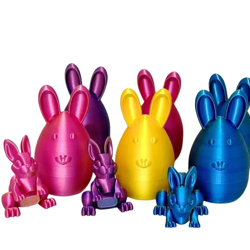 Easter Egg Rabbit Set, 1 Set Colorful Easter Egg Rabbit Toy, Party Gift for Boys & Girls, Party Favors for Birthday, Holiday