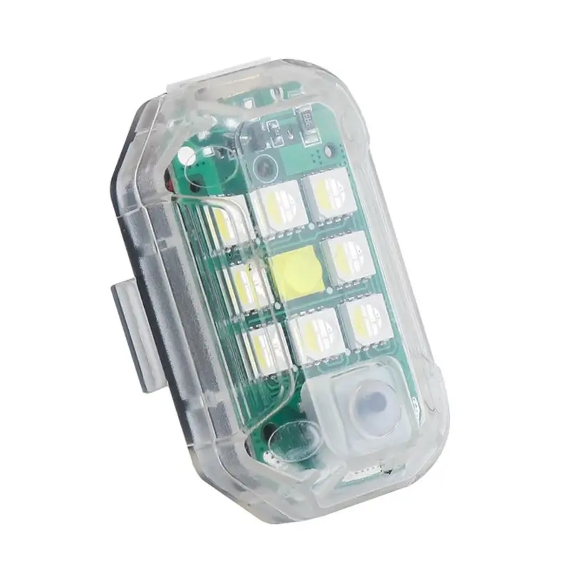 Đèn LED nhấp nháy, với điều khiển loại bỏ, Đèn cảnh báo chống va chạm, Thích hợp cho ô tô, xe máy, máy bay không người lái, xe tay ga, [Hàng Có Sẵn] Đèn nhấp nháy 2