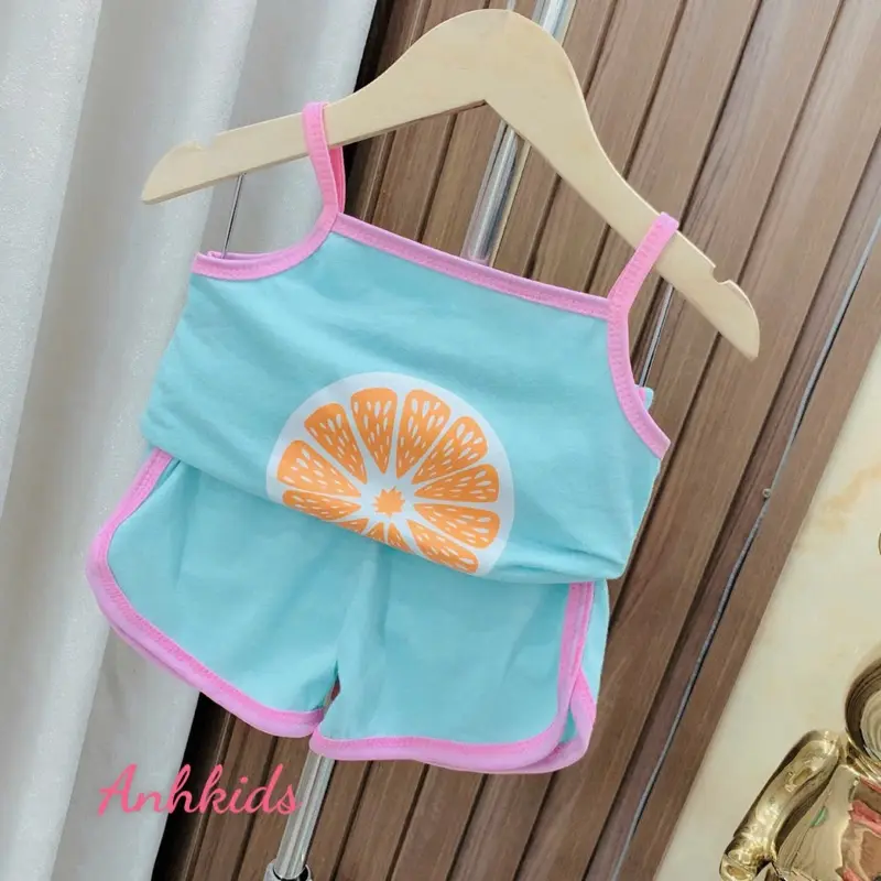 Bộ hoa quả ao va quan chất cotton thấm hút nồ hôi cho bé.size cho bé tu 6-18kg mặc vừa 3