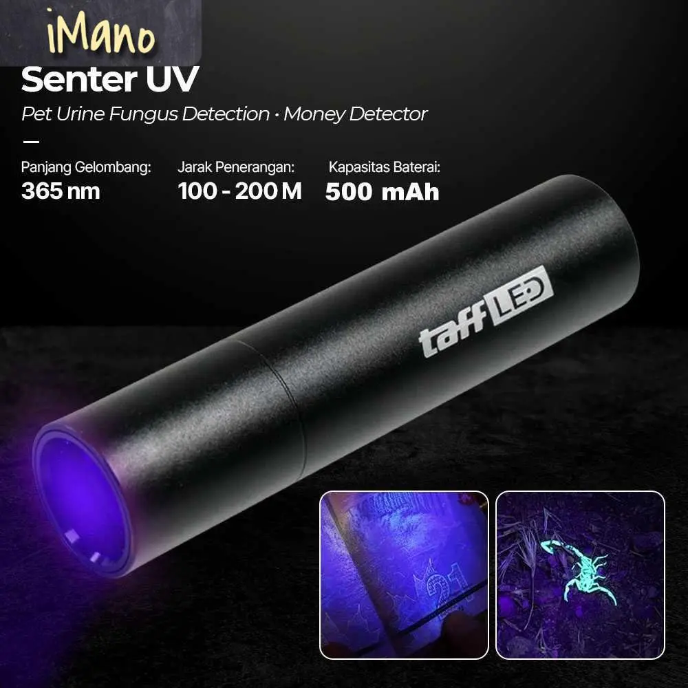 iMano - Senter UV Pet Urine Fungus Detection Money Detector 365nm