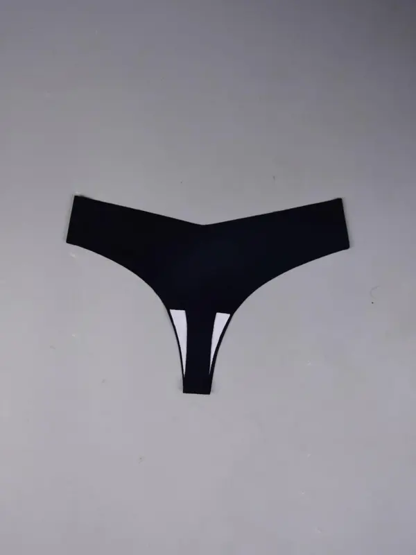 Women's Solid Color Thong, Breathable Comfortable Panty for Daily Wear, Women's Underwear for All Seasons 3