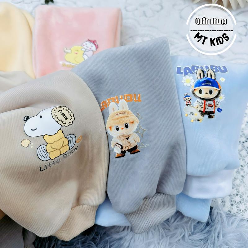  Quần Dài Nỉ Nhung Lót Lông LaBuBu  Cho Bé Sơ Sinh  Từ 3-17KG  BÉ Cao Dưới 1M  
