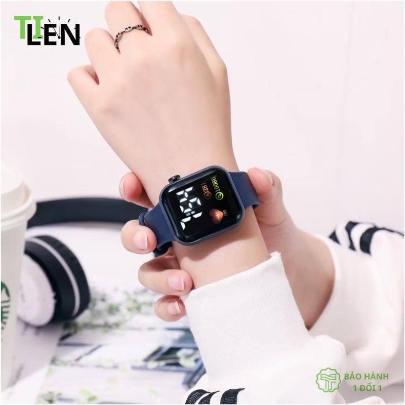 Đồng hồ điện tử màn hình Led _Trái Tim_Xem Giờ và Ngày Tháng - 7 màu Chống Nước Nam Nữ Watch đeo tay