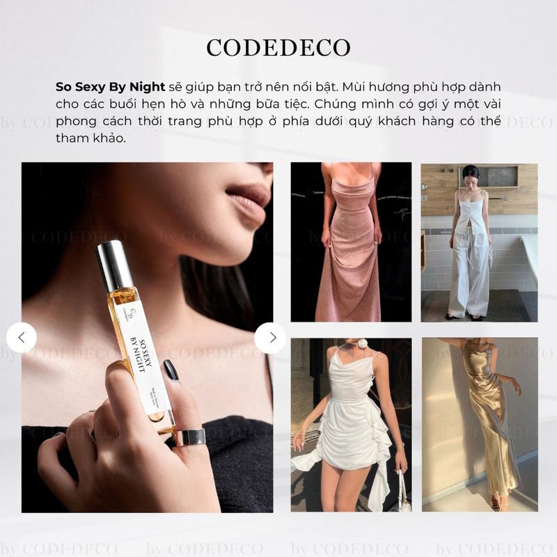 Tinh dầu nước hoa CODEDECO So Sexy By Night EDP 10ml, Gợi cảm, Ngọt ngào 5