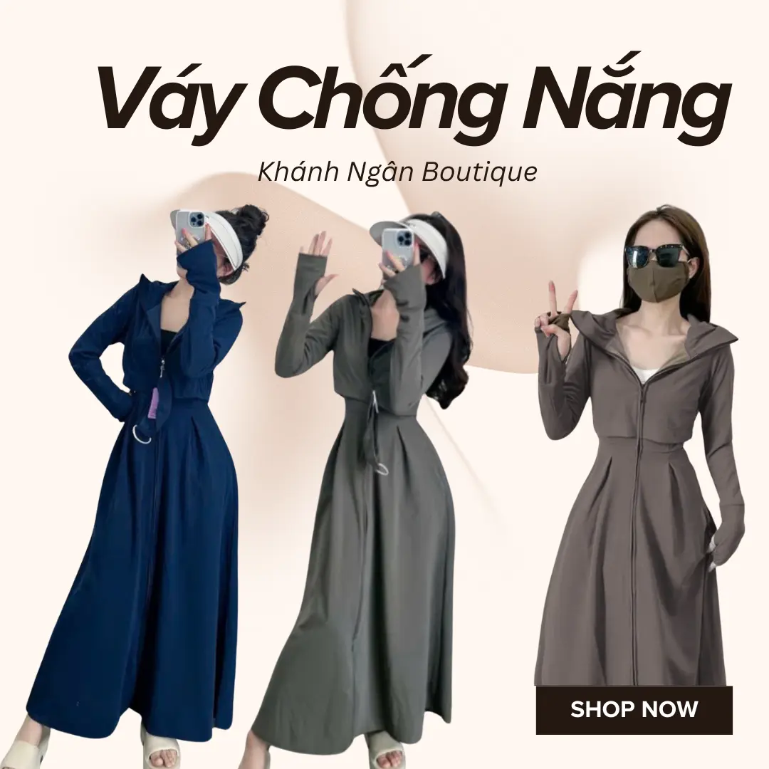 Váy Chống Nắng Chất Vải Cool Thoáng Mát Co Giãn Tốt Thấm Hút Mồ Hôi - Khánh Ngân Boutique