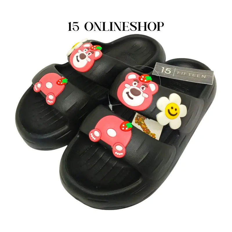 Sandal Anak Perempuan Lotso Bunga Sendal Slide Selop Cewek Kekinian Lucu Ringan Nyaman Karet 6137 1