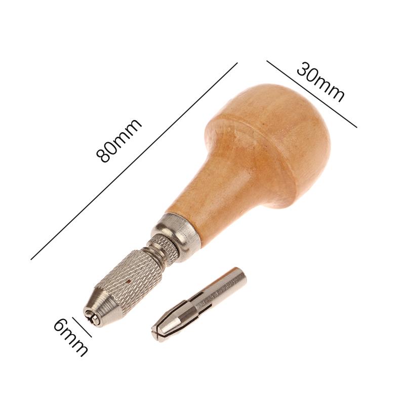 Product Introduction of DIY Jewelry Tools Jewelers Pin Vise Vice Wooden Handle With 2 Chuck Twisting Wire Wrapping Drill Tool Kit 26