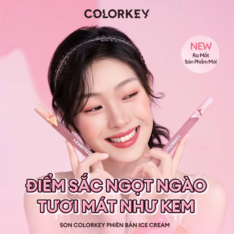 [DEAL HOT] Son Tint Watery COLORKEY Phiên Bản ICE CREAM Màu Sắc Ngọt Ngào, Lâu Trôi Cho Môi Xinh Tươi Tắn 1.7g - KCL2L6 3