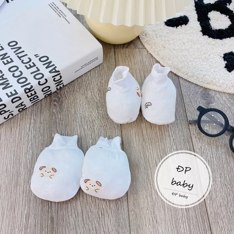 Set Bao Tay Bao Chân Cho Bé Sơ Sinh Vải Petit Thun Lạnh Mềm Mại Và Đáng Yêu (ĐP Baby) 6
