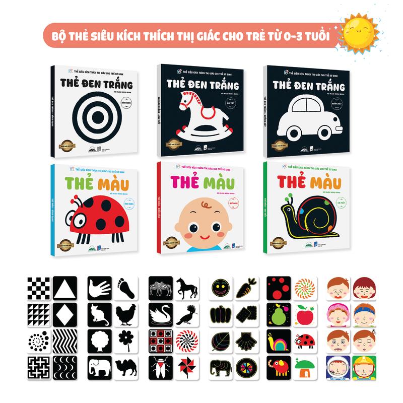 Sách - Thẻ Siêu Kích Thích Thị Giác Cho Trẻ Sơ Sinh - Bộ Thẻ Giúp Bé Phát Triển Toàn Diện Đồ Chơi