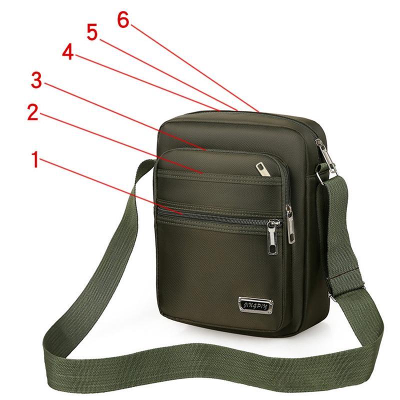 Product Introduction of Fashion Sports Bag Nylon Men's Large Capacity Multi Pocket Casual Shoulder Bag  Outdoor Color Multi Functional Crossbody Bag 23
