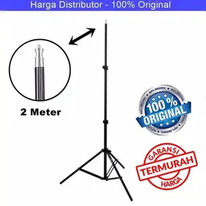 Aluminium Light Stand 2,1 Meter Stand Tripod Lampu Studio Tripot Camera,(Non holder) Kamera