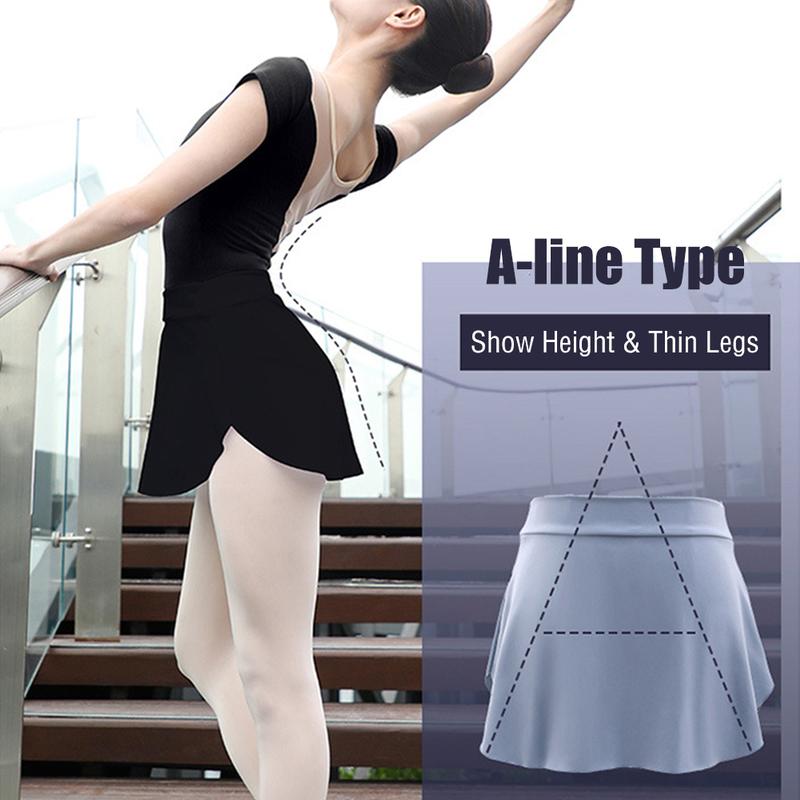 Product Introduction of Dance Ballet Skirt Elastic Short Underdress Summer Performance Half Skirt Dance Practice Suit Gymnastics A-Line Skirt #448977 39