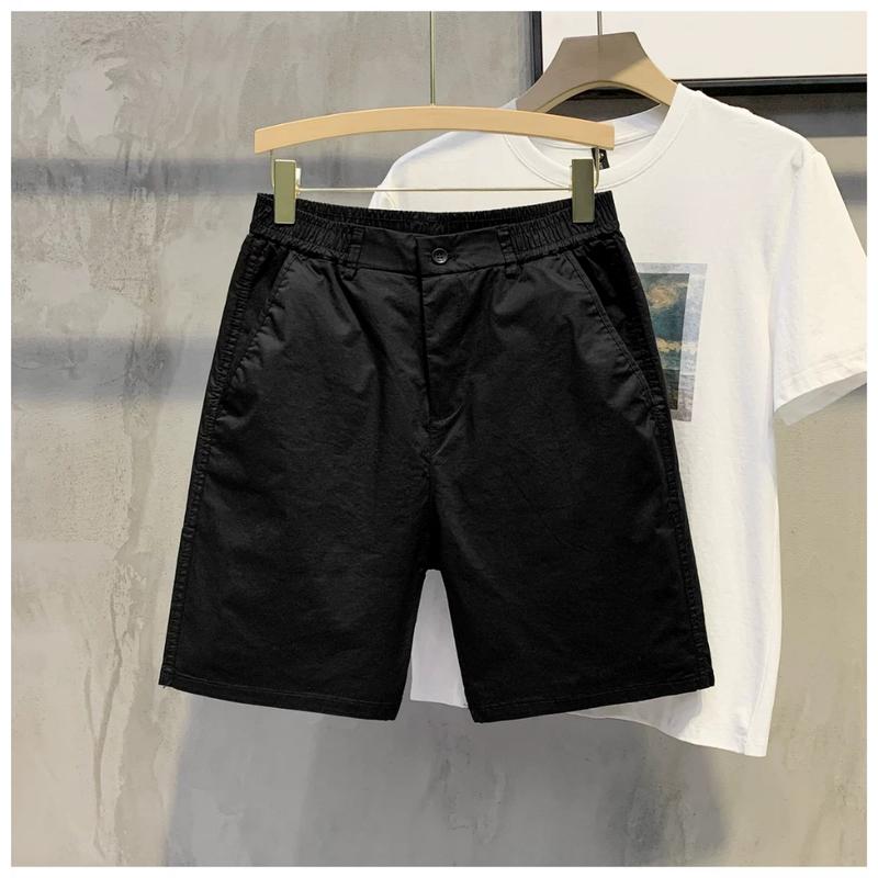 Quần short nam KAKI GIÓ cạp chun pha cúc trẻ trung Menswear Màu Đen