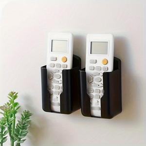 Soporte para control remoto montado en la pared, 2 unidades Caja de almacenamiento para control remoto multipropósito, Estante de almacenamiento multifuncional para el hogar y la oficina, Organizador