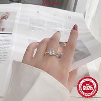 Gambar AGIAO S925 Cincin Elegan Perak Mata Malaikat Sederhana Terbuka Ring Wanita - 2 karat, Dapat disesuaikan dari A.GIAO.ID Kab. Gresik 2 Tokopedia