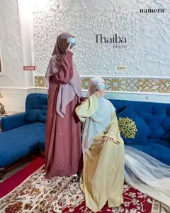 NAMERA - THAIBA ABAYA | Abaya Natural Fabric Dyed - Abaya Loose for Daily & Umroh/Haji | ABAYA ONLY